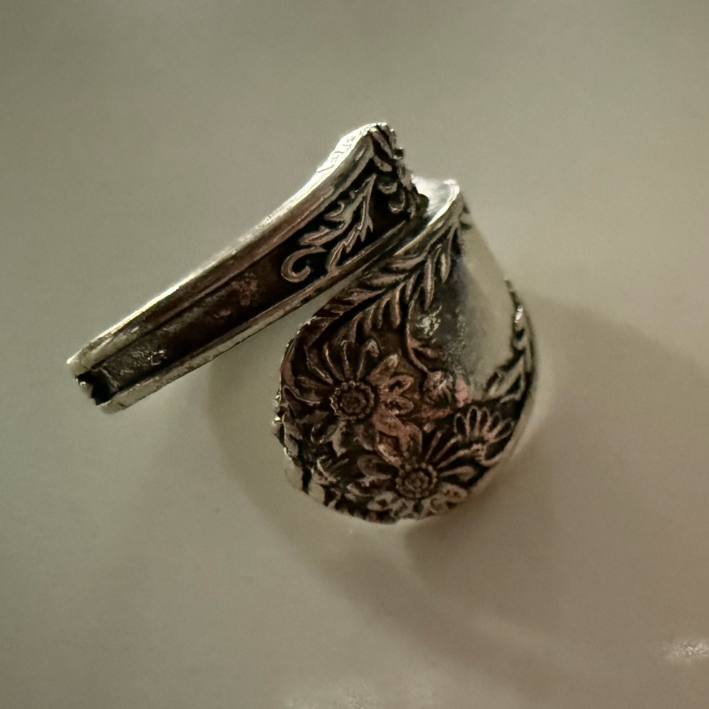Silver spoon ring
